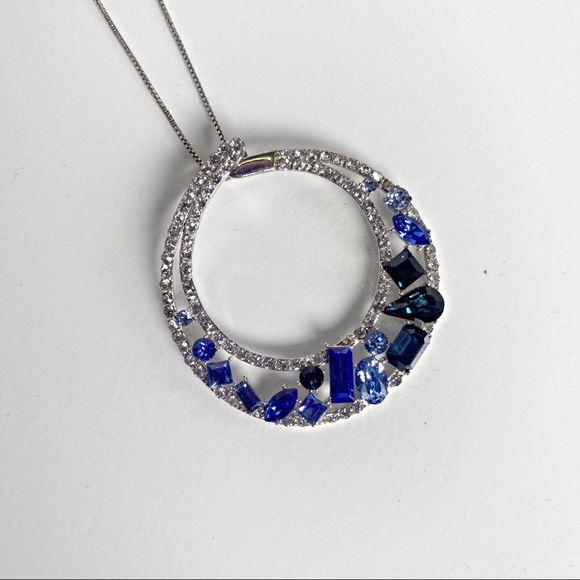 Simone I. Smith Blue & White Crystal Necklace - Picture 5 of 8